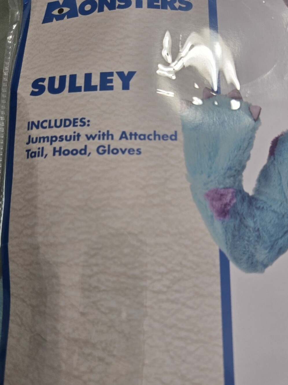 Sulley Monsters Inc One-Piece Costume - Picture 2 of 5